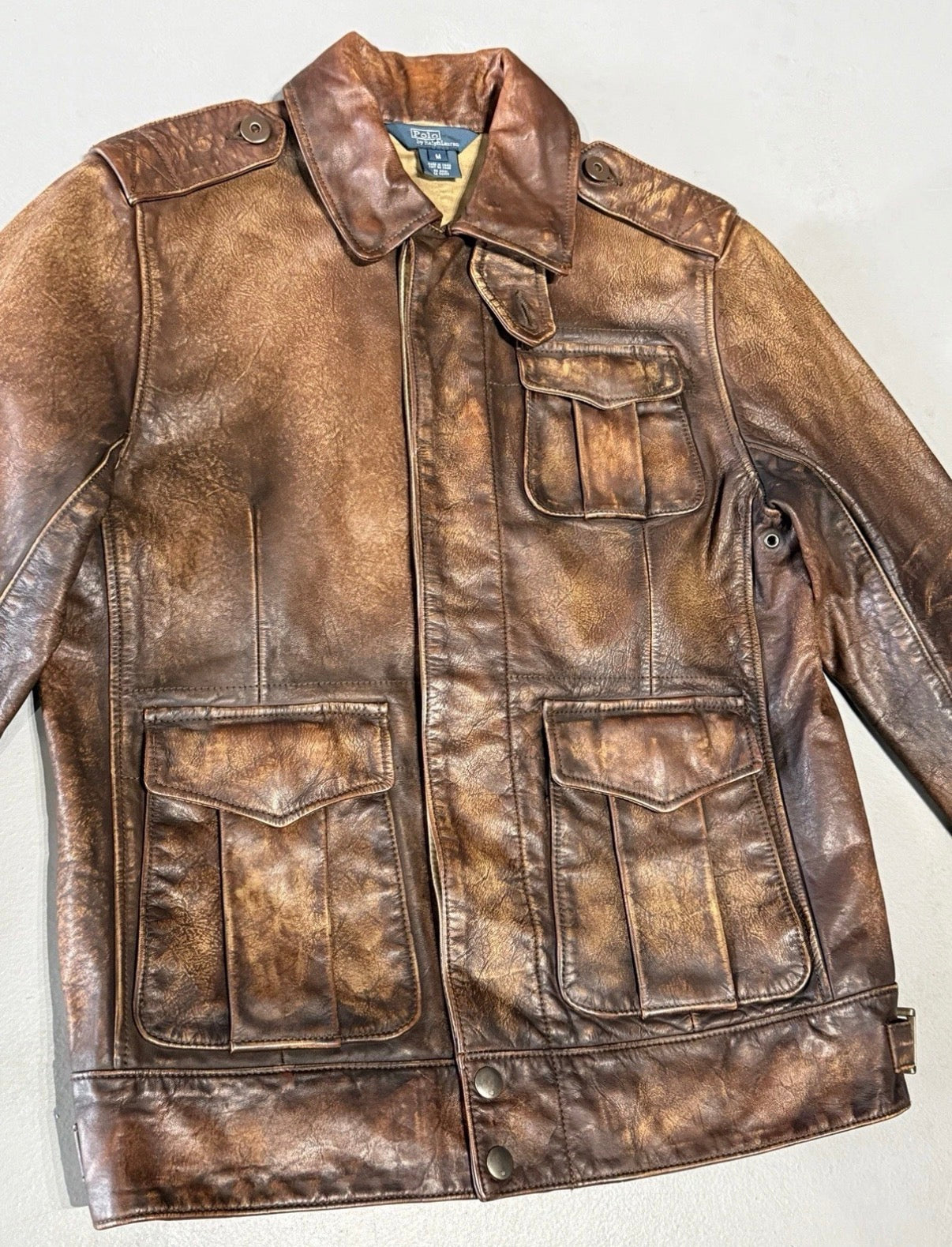 VTG Polo RL Cowhide Leather Jacket (M)