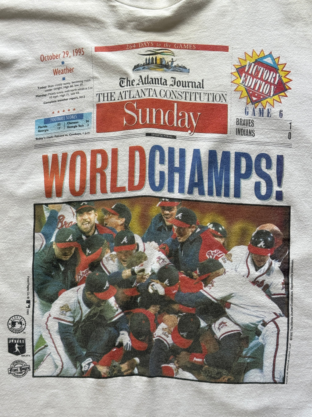VTG ATL Braves World Champs T-Shirt (L)