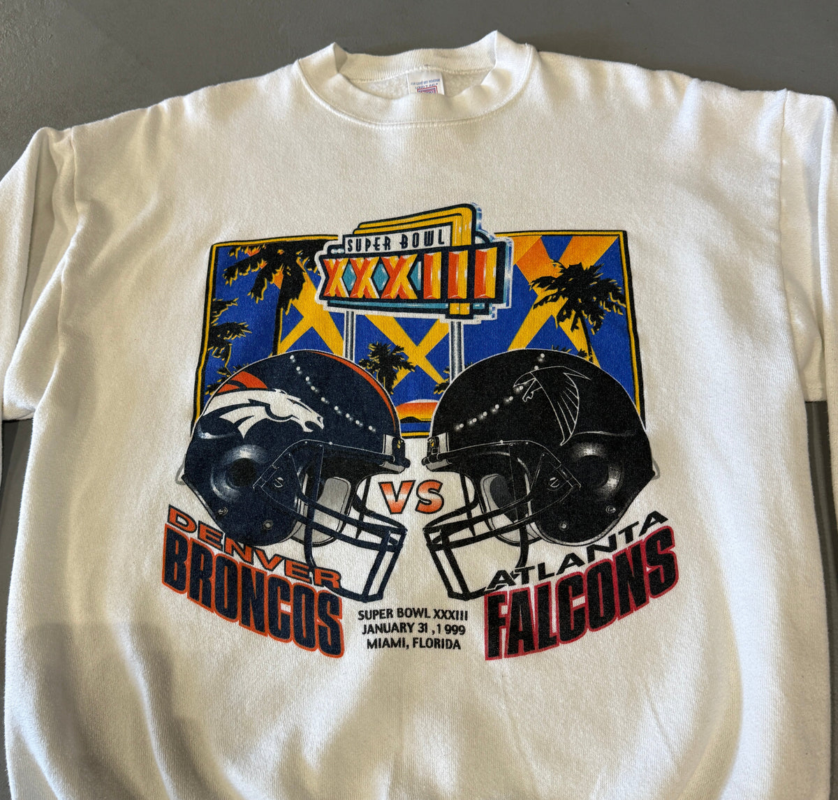 SB XXXIII Falcons VS Broncos Sweatshirt (L)