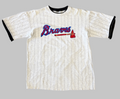 VTG ATL Braves Pin Stripe T-Shirt (L)