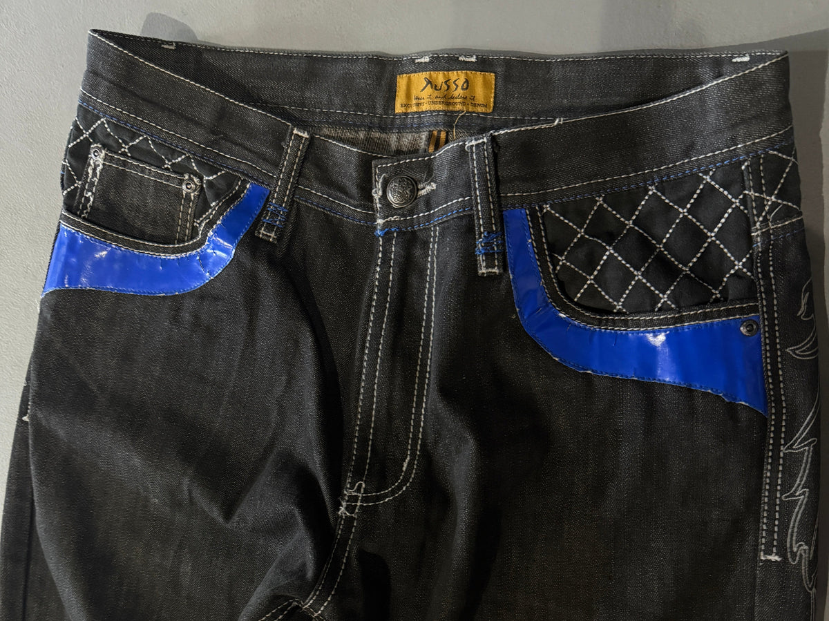 Y2K Russo Black Winged Jeans (34)