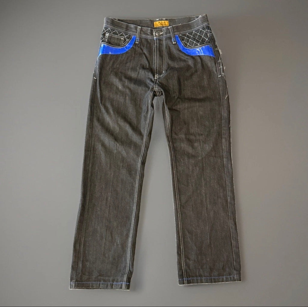 Y2K Russo Black Winged Jeans (34)