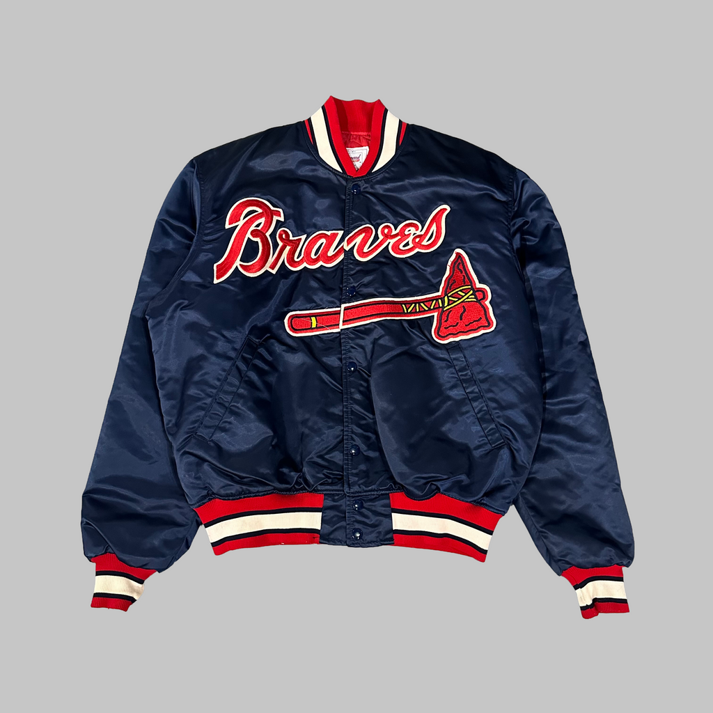 Vtg Braves Satin Starter Jacket (L)
