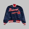Vtg Braves Satin Starter Jacket (L)