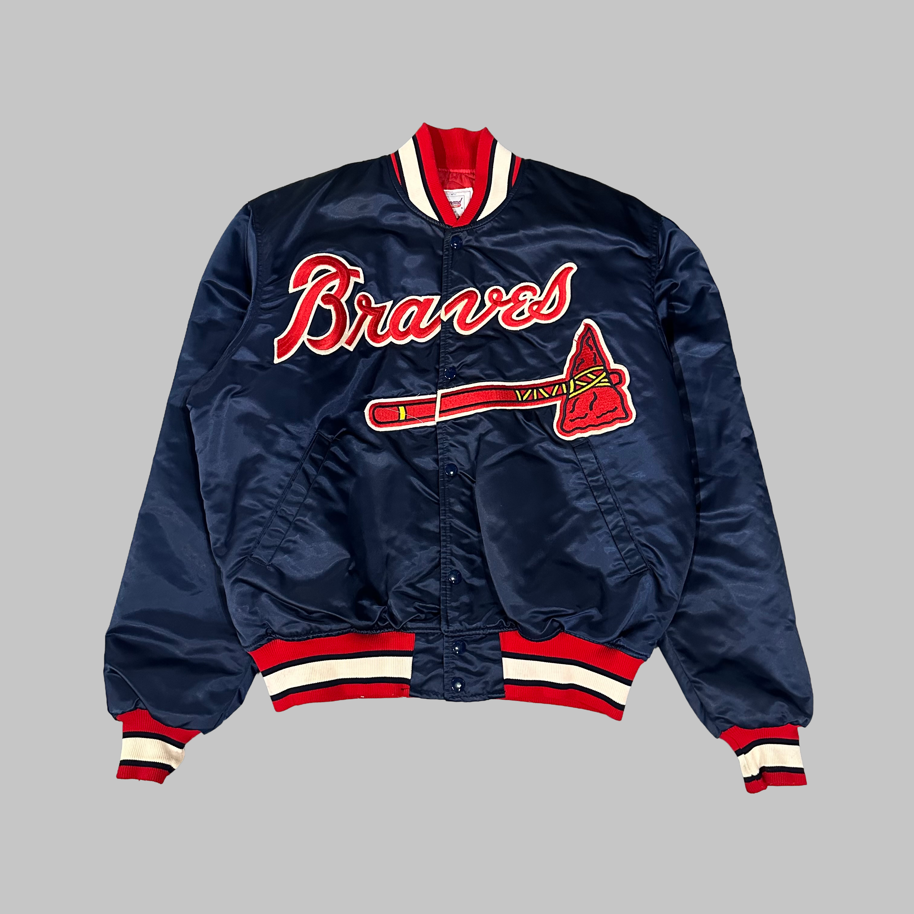 Vtg Braves Satin Starter Jacket (L)