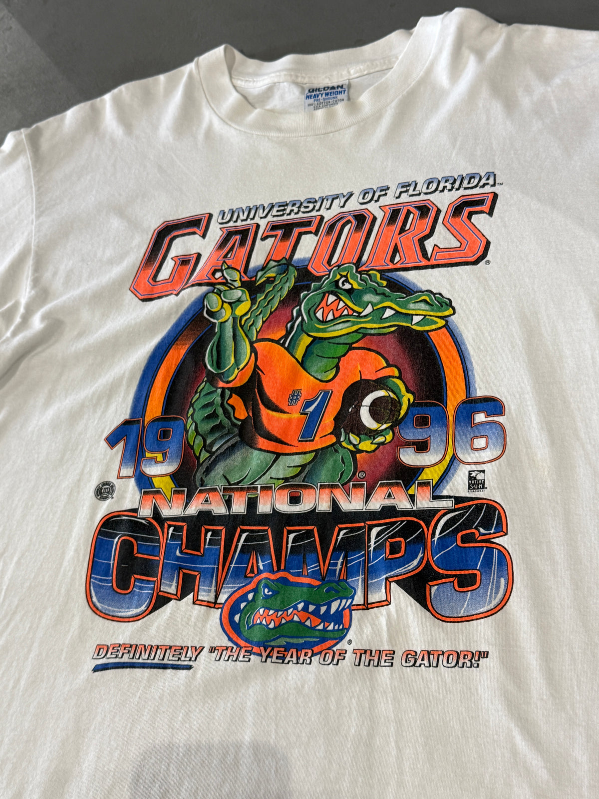 Florida Gators 1996 Champs WHT T-Shirt (XL)