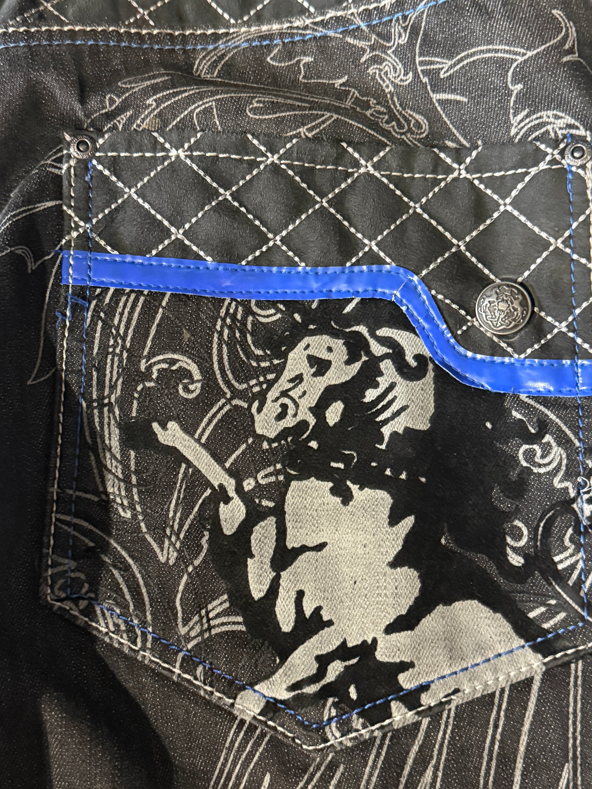 Y2K Russo Black Winged Jeans (34)