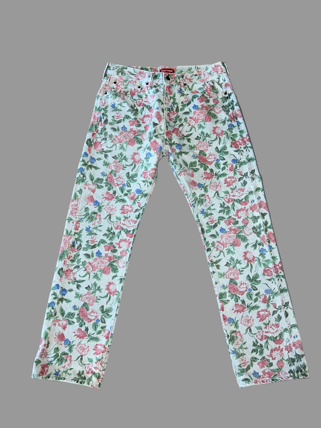 Supreme SS16 Floral Print Denim NWT (34)