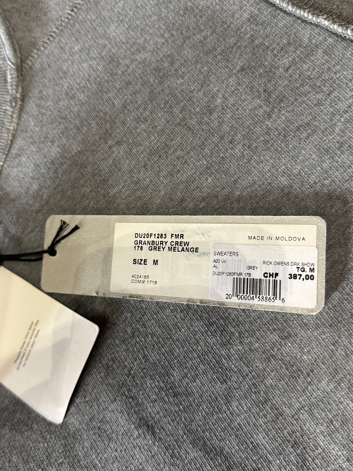 Rick Owens DRKSHDW Granbury Crew (M)