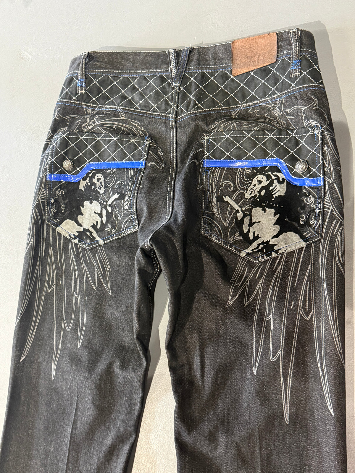 Y2K Russo Black Winged Jeans (34)