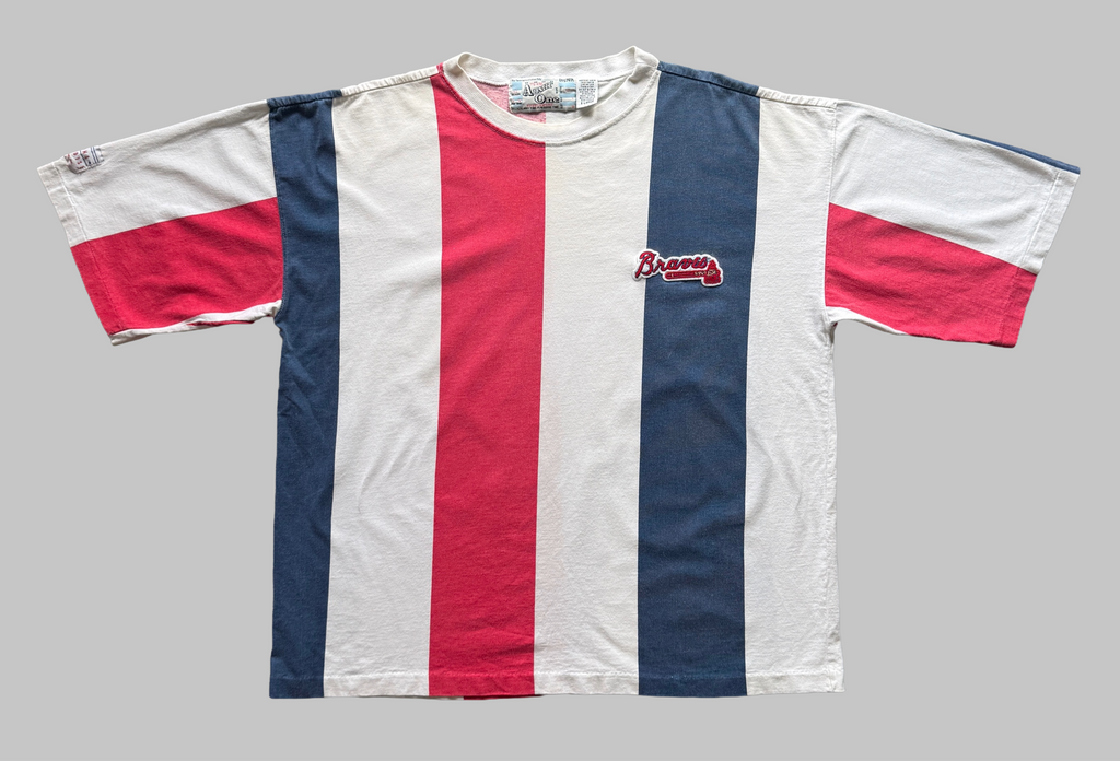 VTG ATL Braves Stripe T-Shirt (XL)