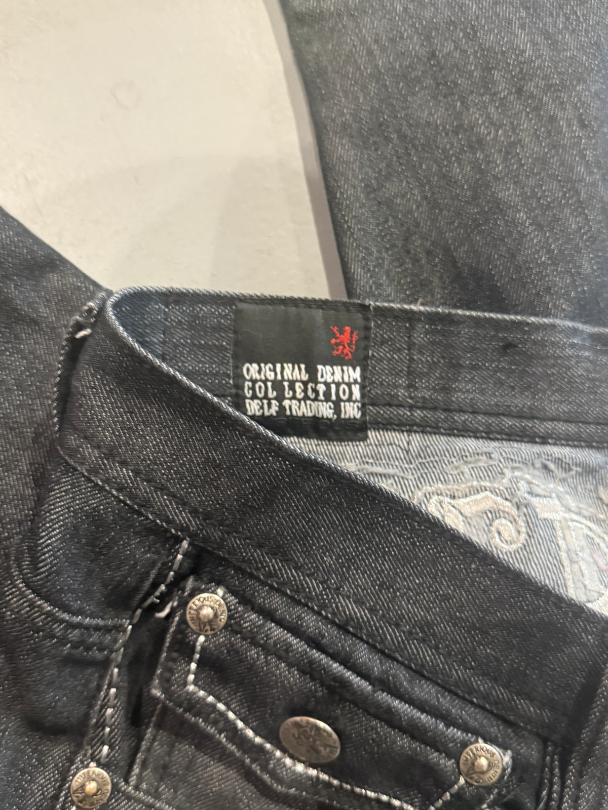 Y2K Imperious Black Winged Jeans (34)