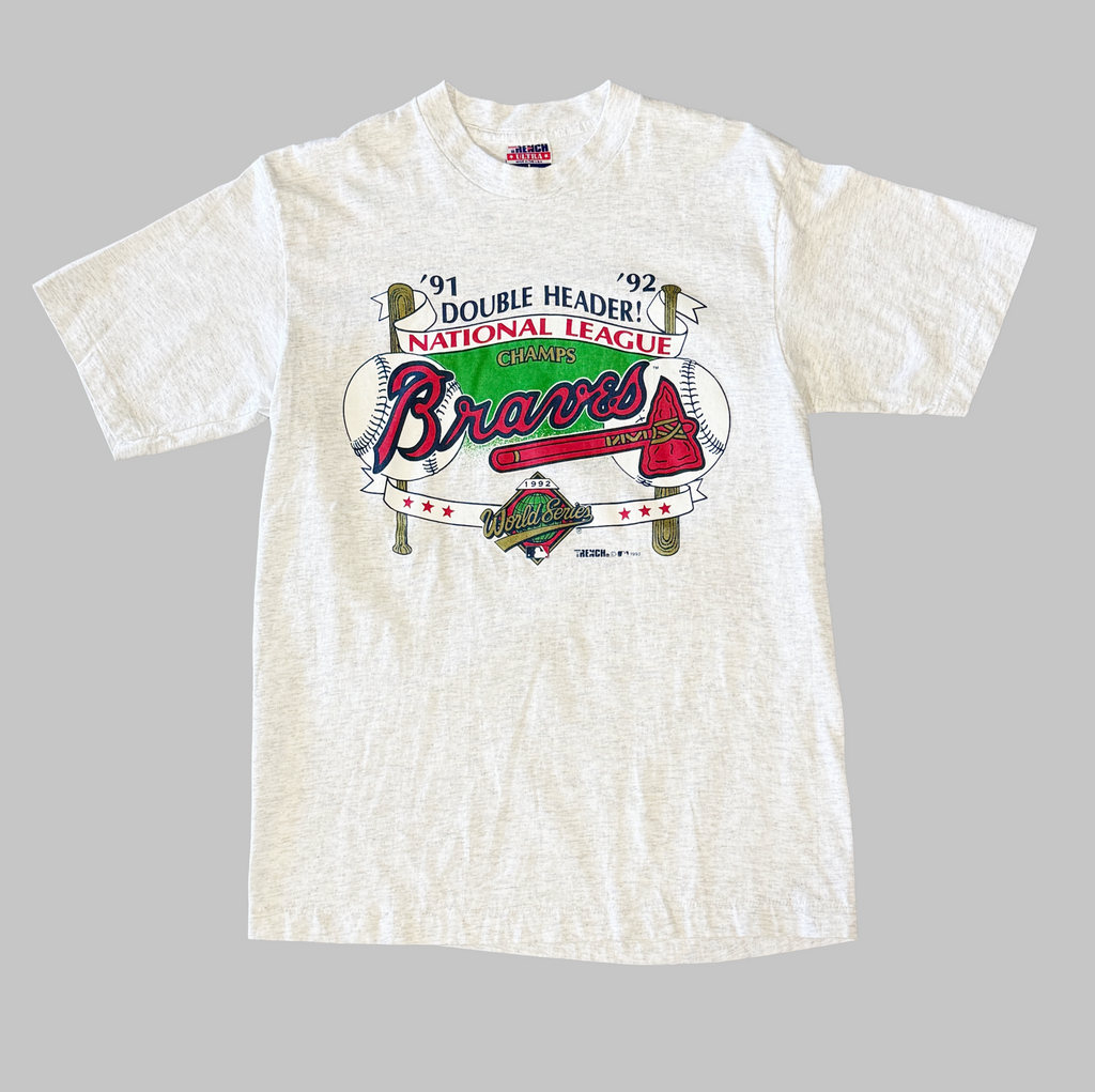 VTG ATL Braves 92 NL Champs T-Shirt (L)