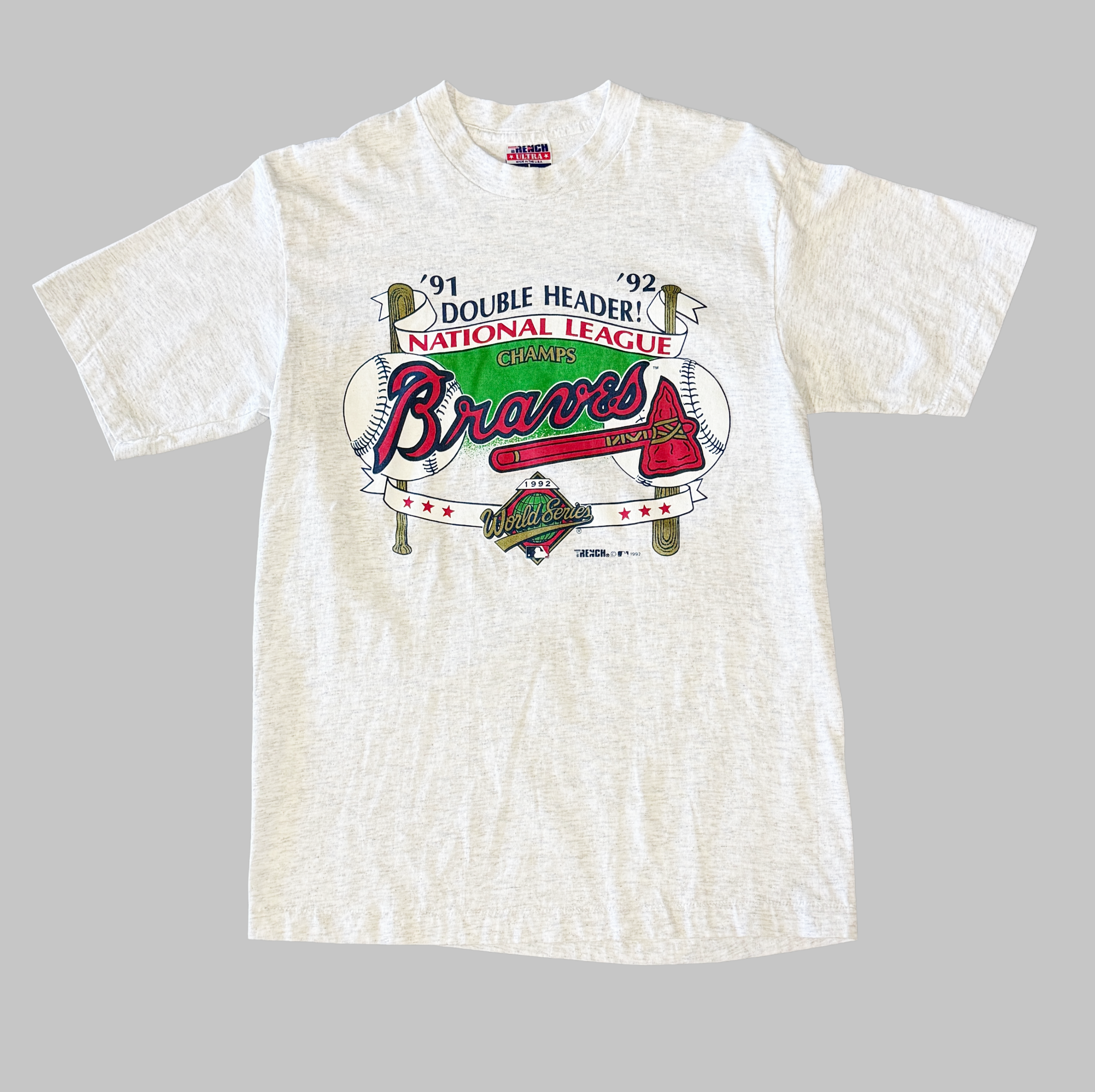 VTG ATL Braves 92 NL Champs T-Shirt (L)