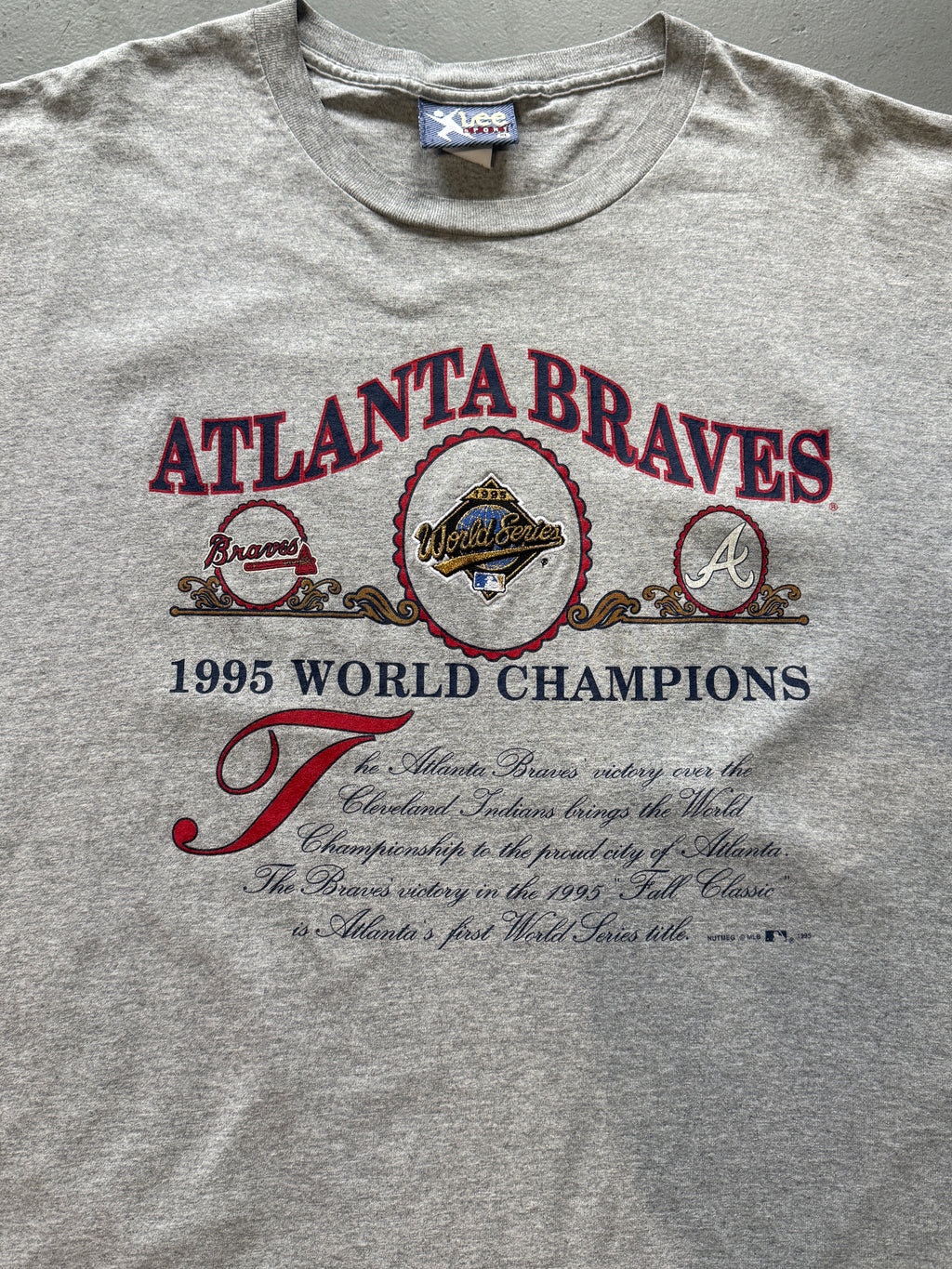 VTG ATL Braves 95 History T-Shirt (XL)