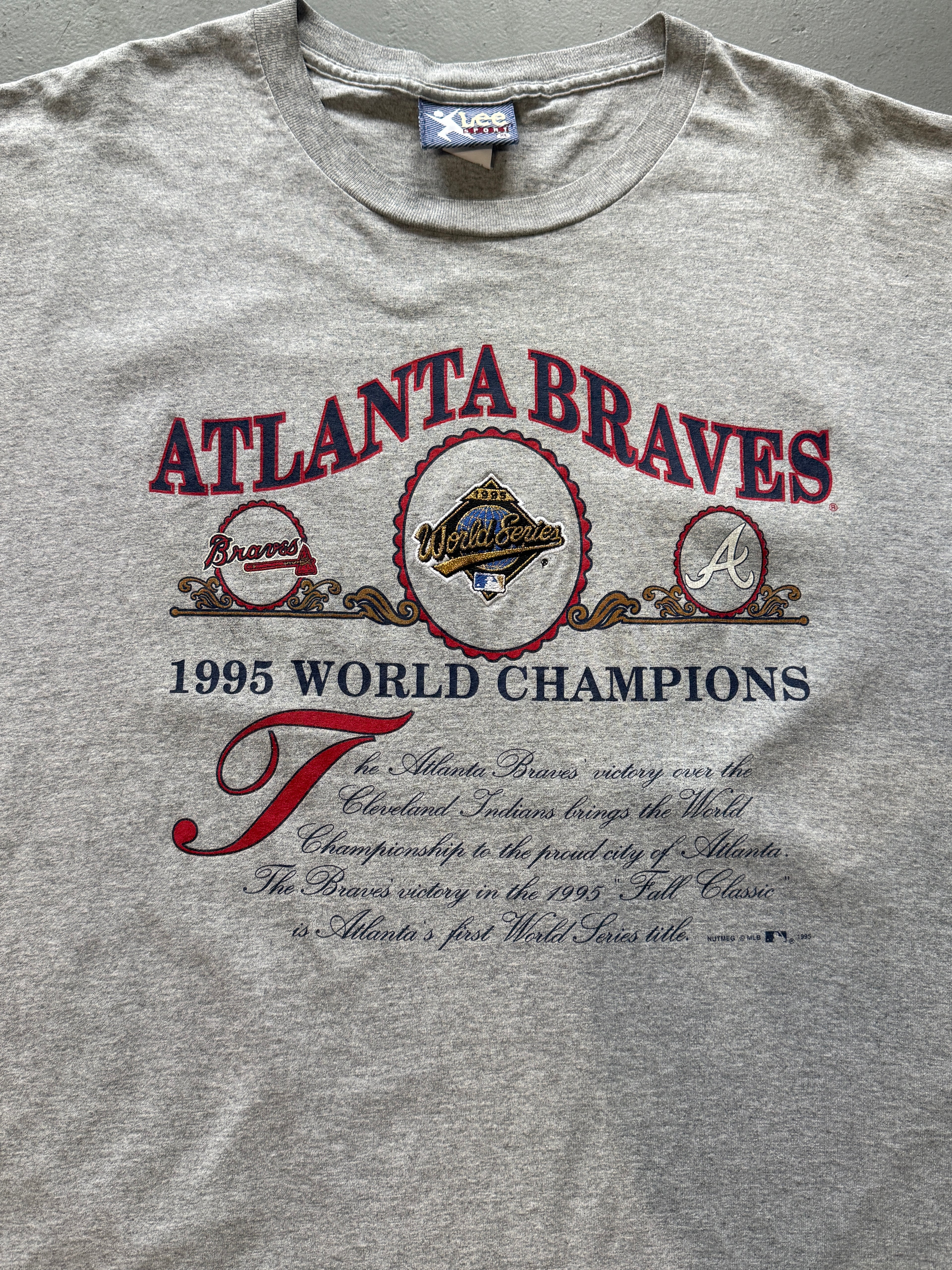VTG ATL Braves 95 History T-Shirt (XL)