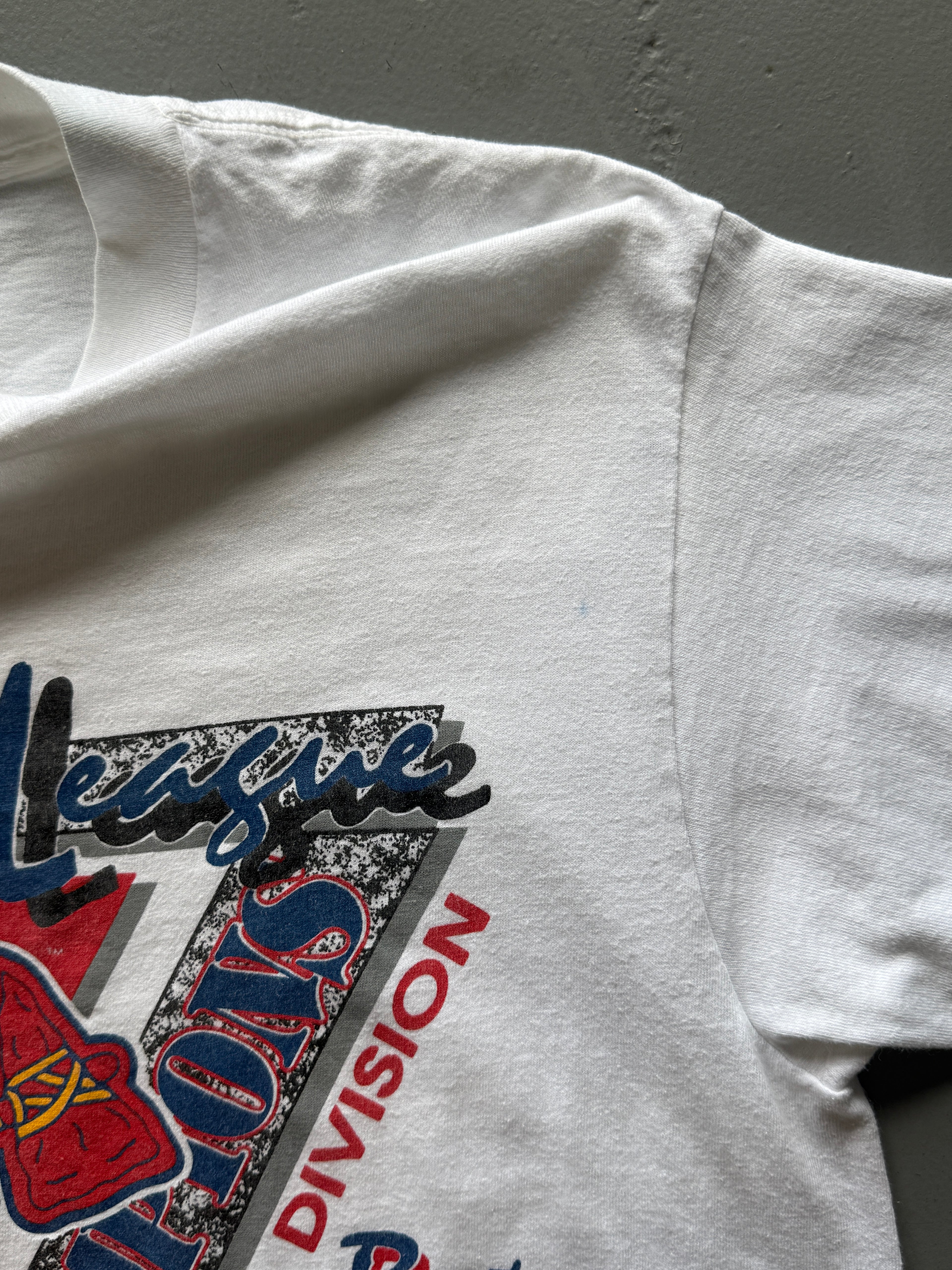 VTG ATL Braves 92 NTL Champs T-Shirt (L)