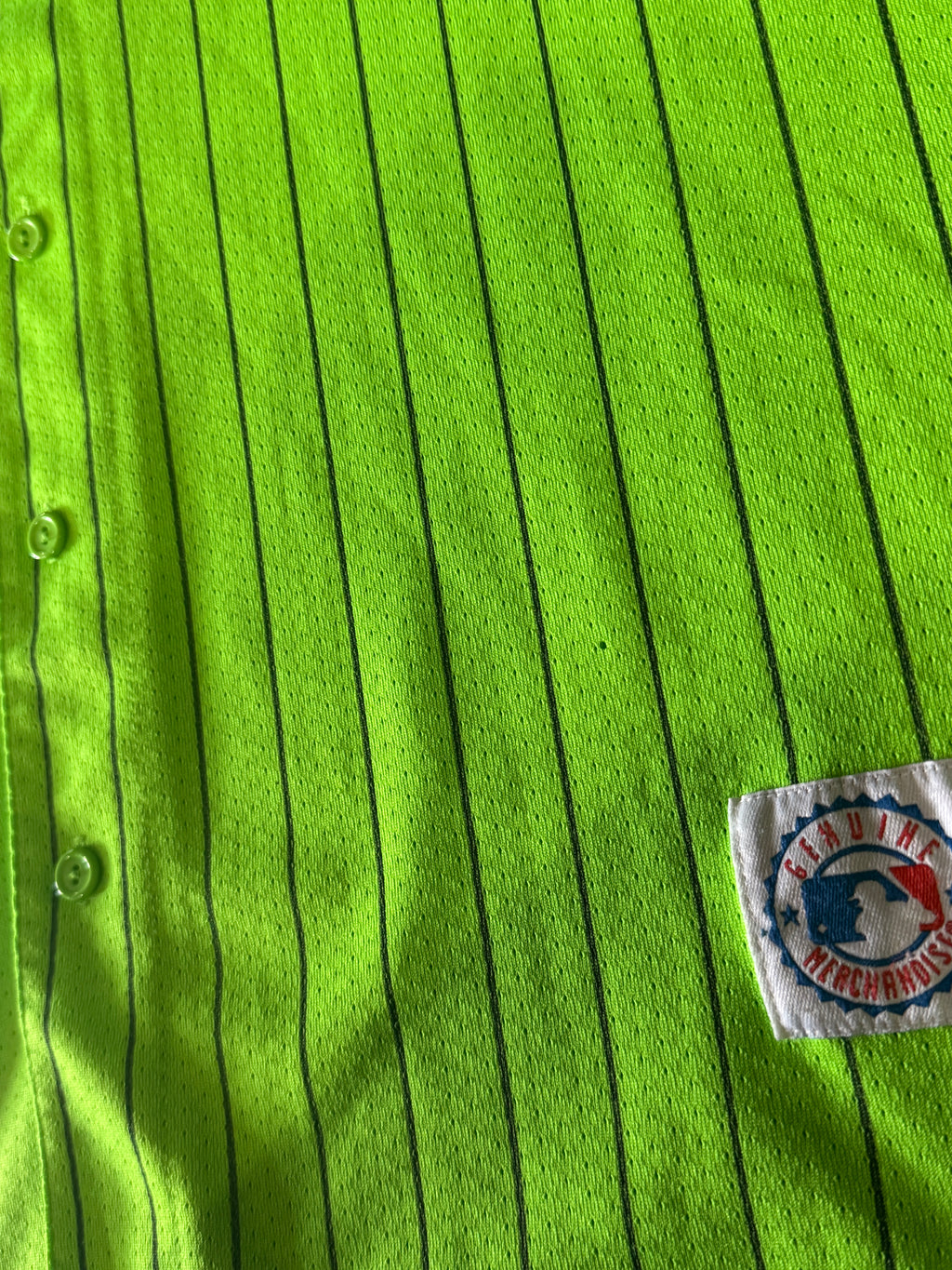 New York Yankees Pinstripe Lime Jersey (XL)