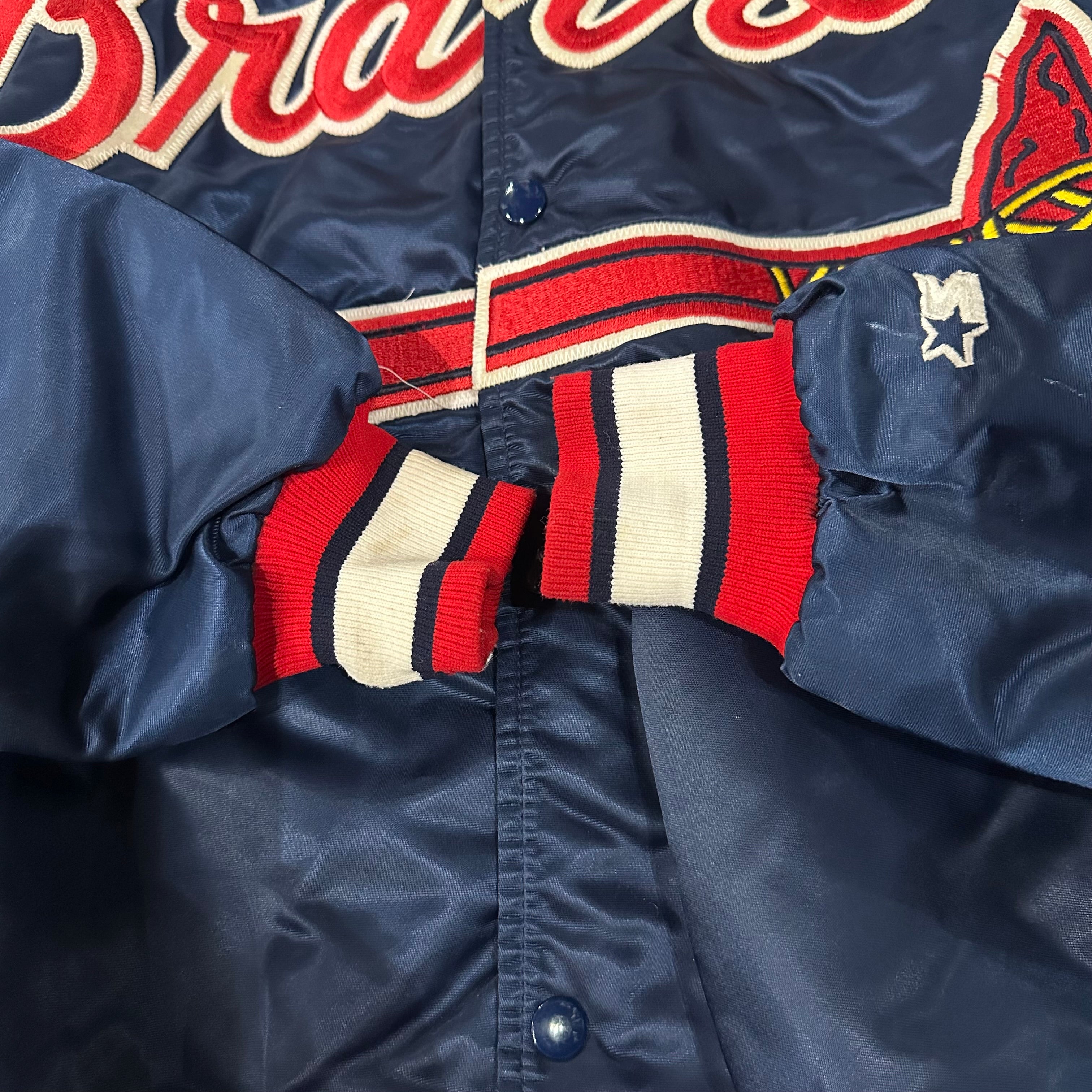 Vtg Braves Satin Starter Jacket (L)