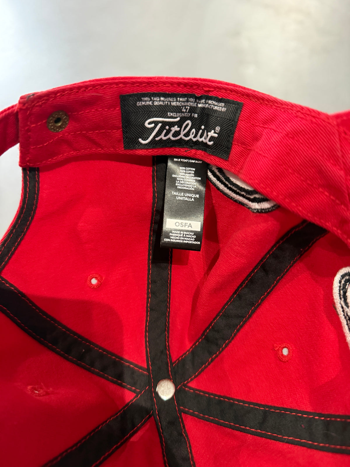 UGA Georgia Bulldogs Titleist Hat