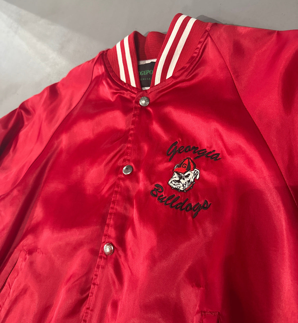 UGA Georgia Bulldogs Satin Jacket (L)