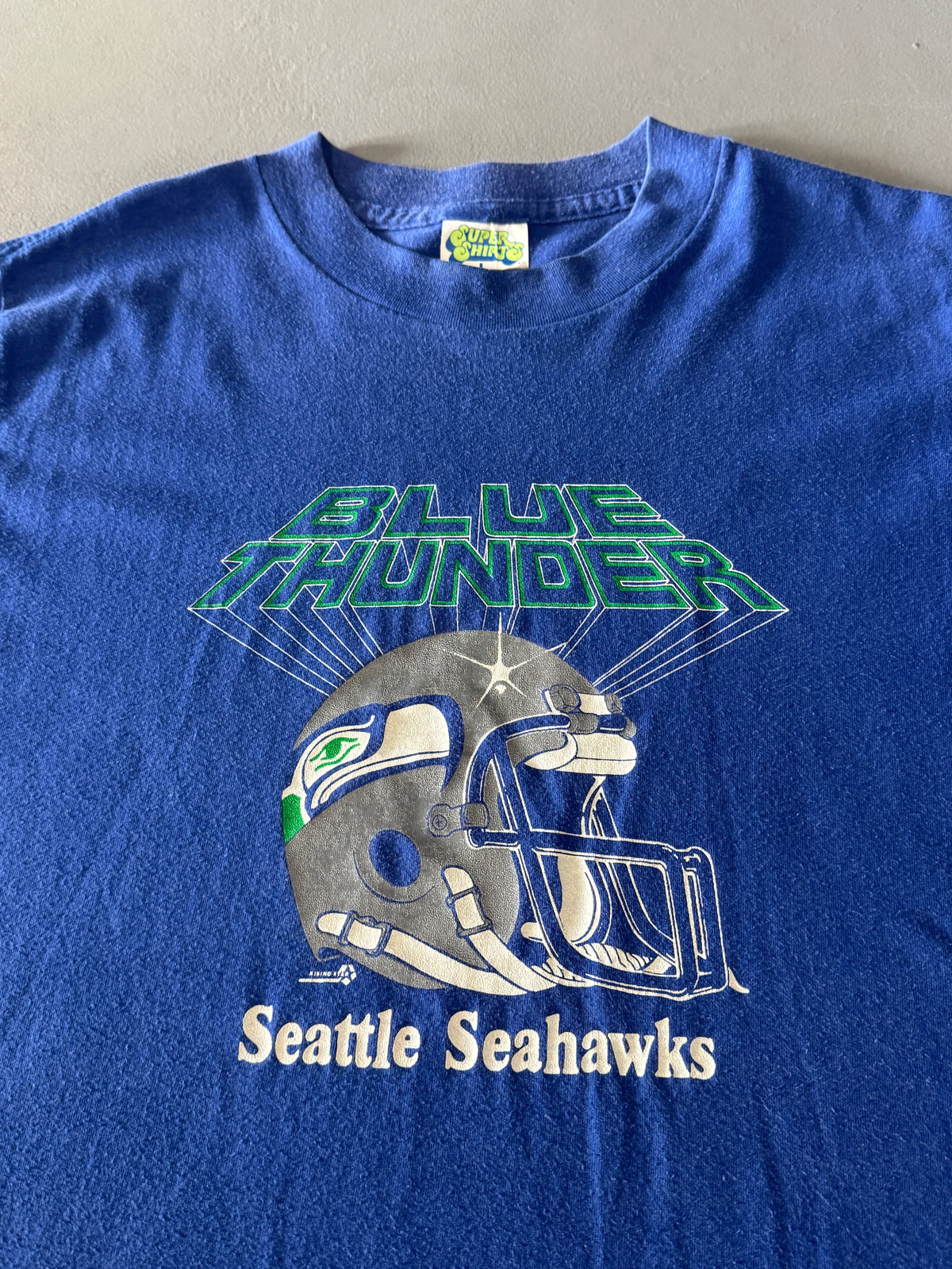 Seattle Seahawks Blue Thunder T-Shirt (L)
