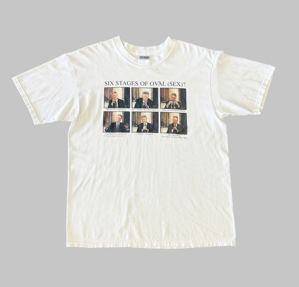 Bill Clinton Six Stages Parody T- Shirt (L)