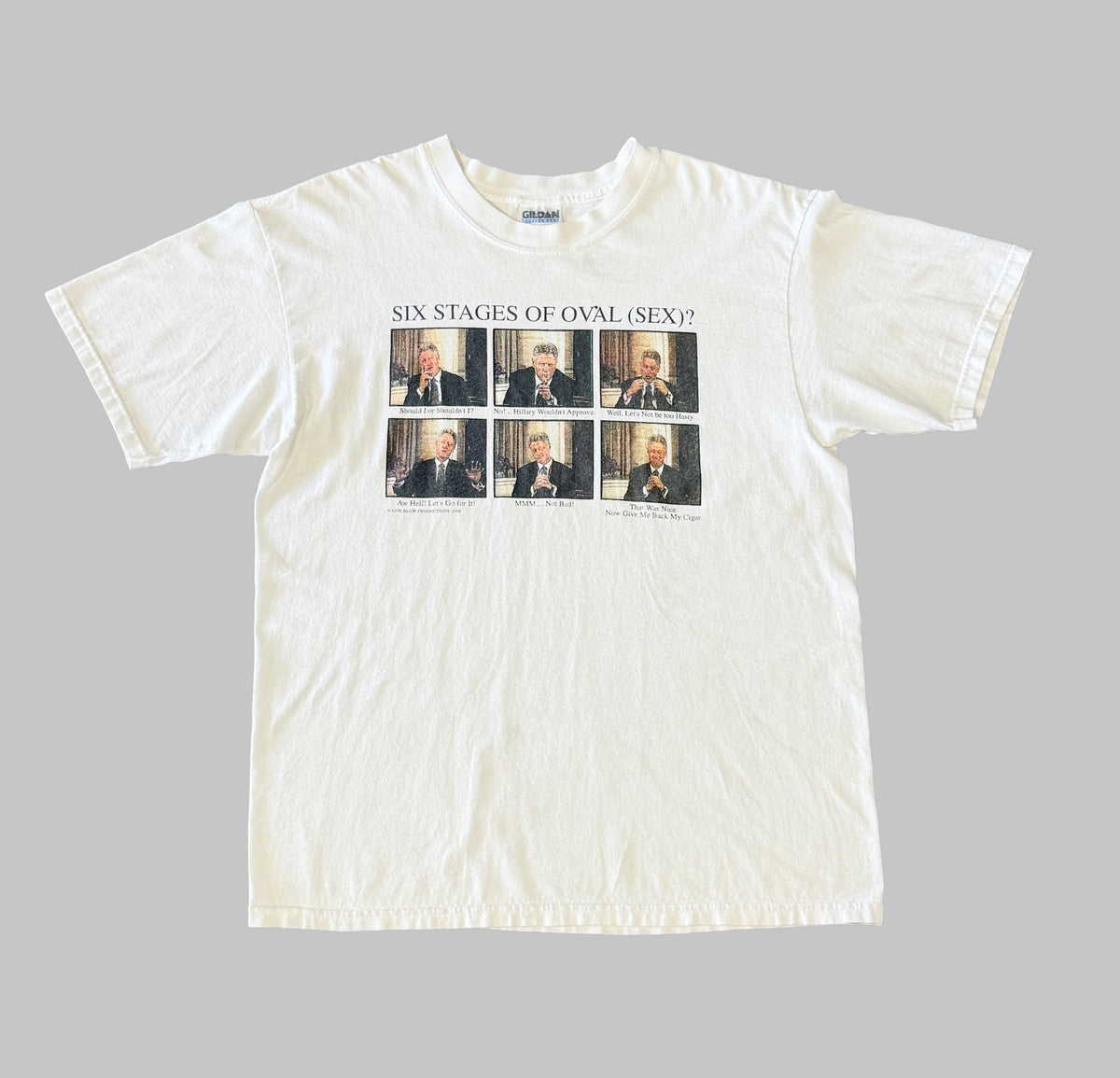 Bill Clinton Six Stages Parody T- Shirt (L)
