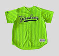 New York Yankees Pinstripe Lime Jersey (XL)