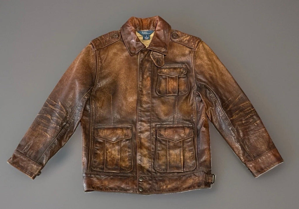 VTG Polo RL Cowhide Leather Jacket (M)