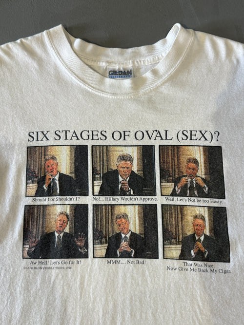 Bill Clinton Six Stages Parody T- Shirt (L)