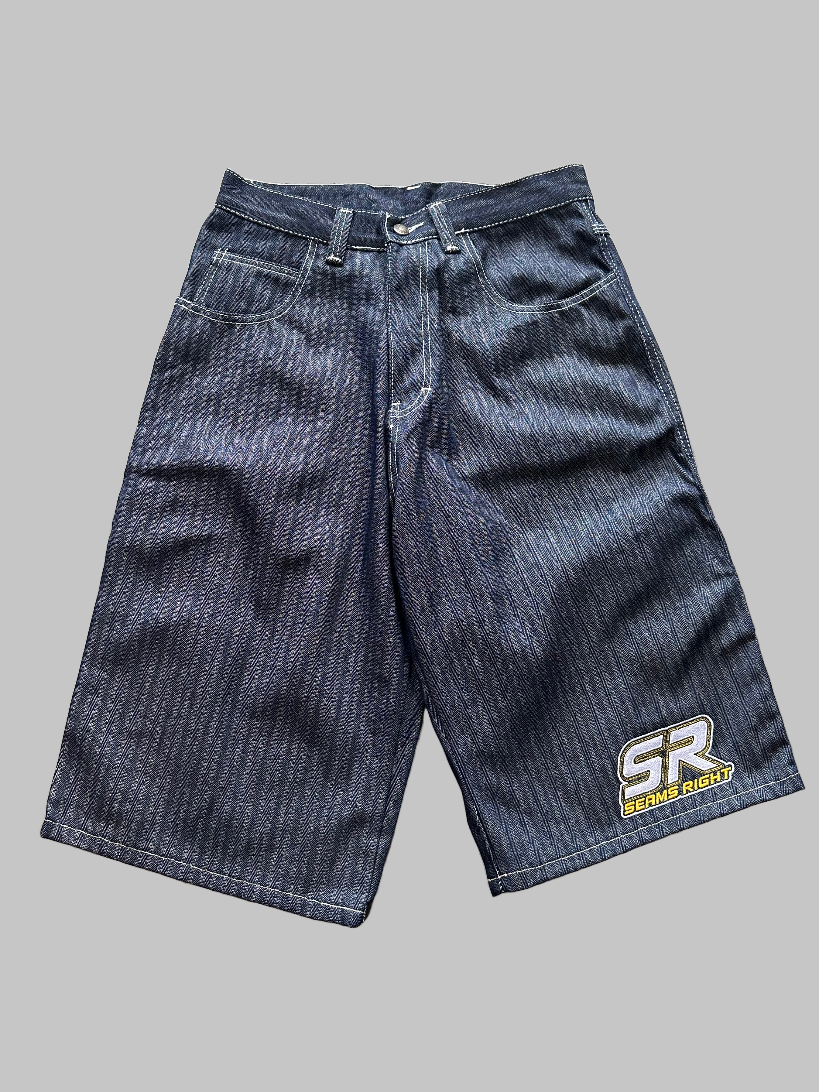 Seams Right Indigo Stripe Jorts