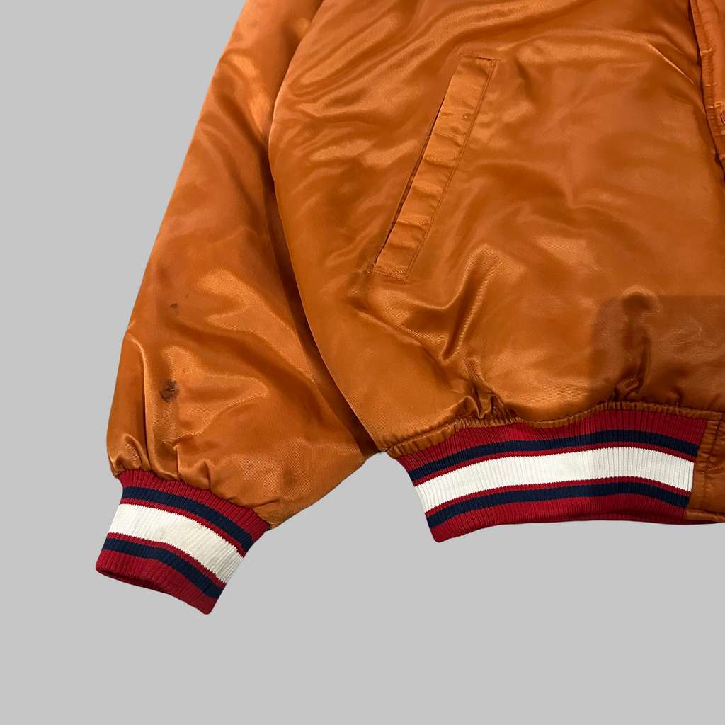 Vtg Braves Orange Satin Starter (3XL)