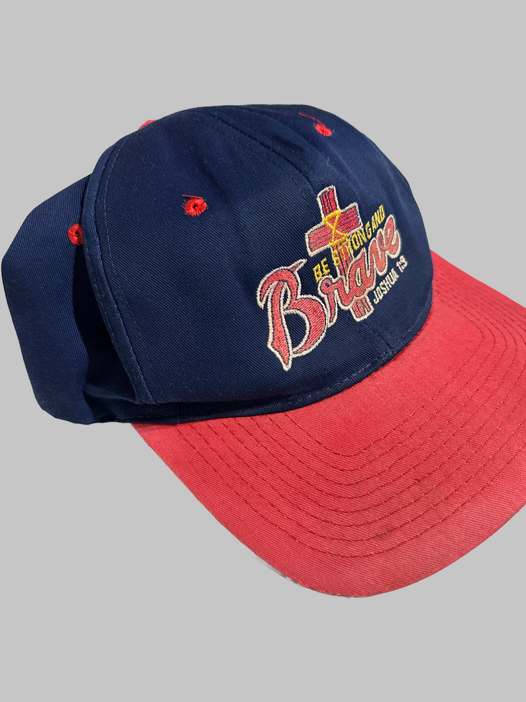 Vtg Strong and Brave Jesus Snapback