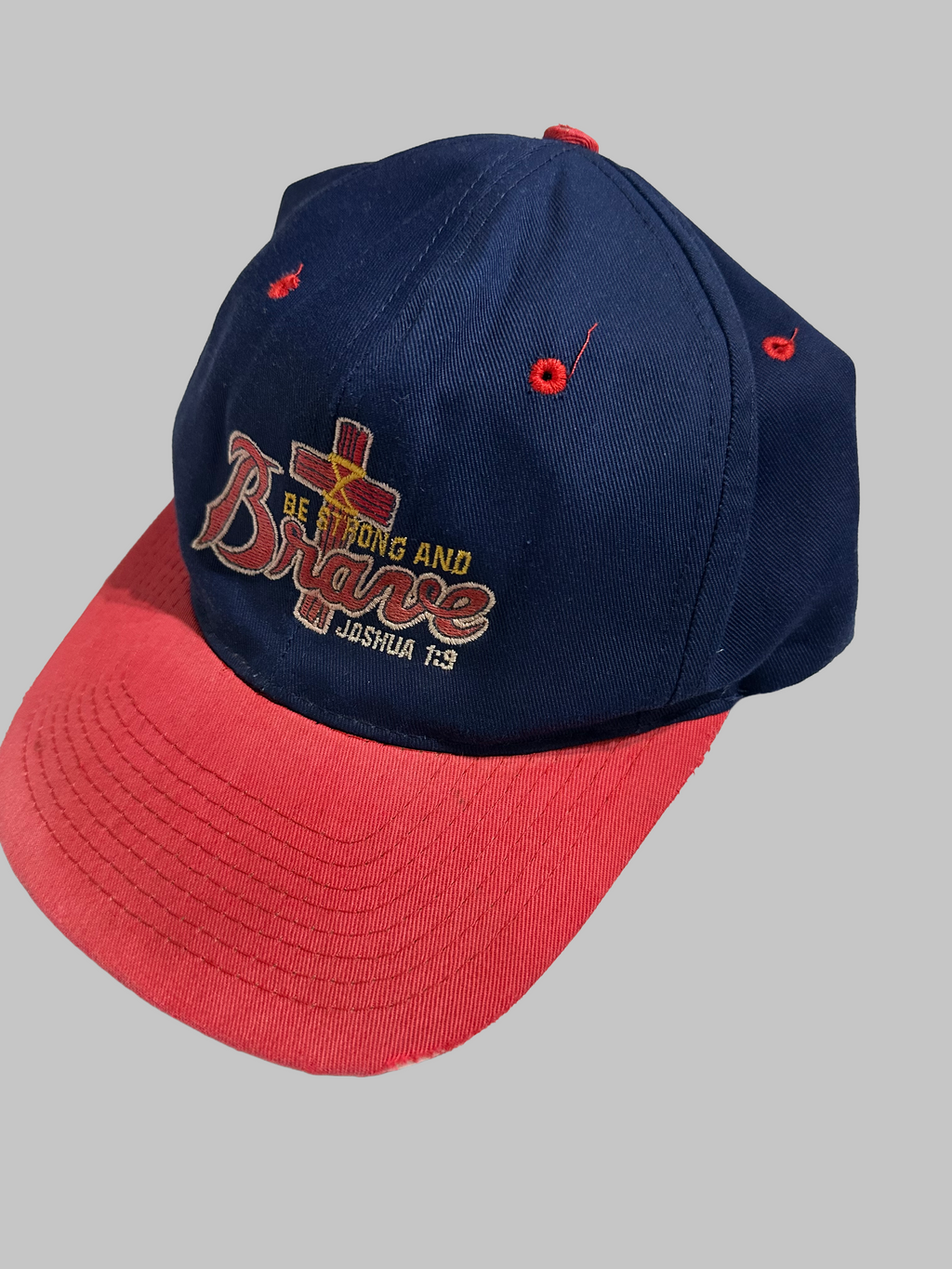 Vtg Strong and Brave Jesus Snapback