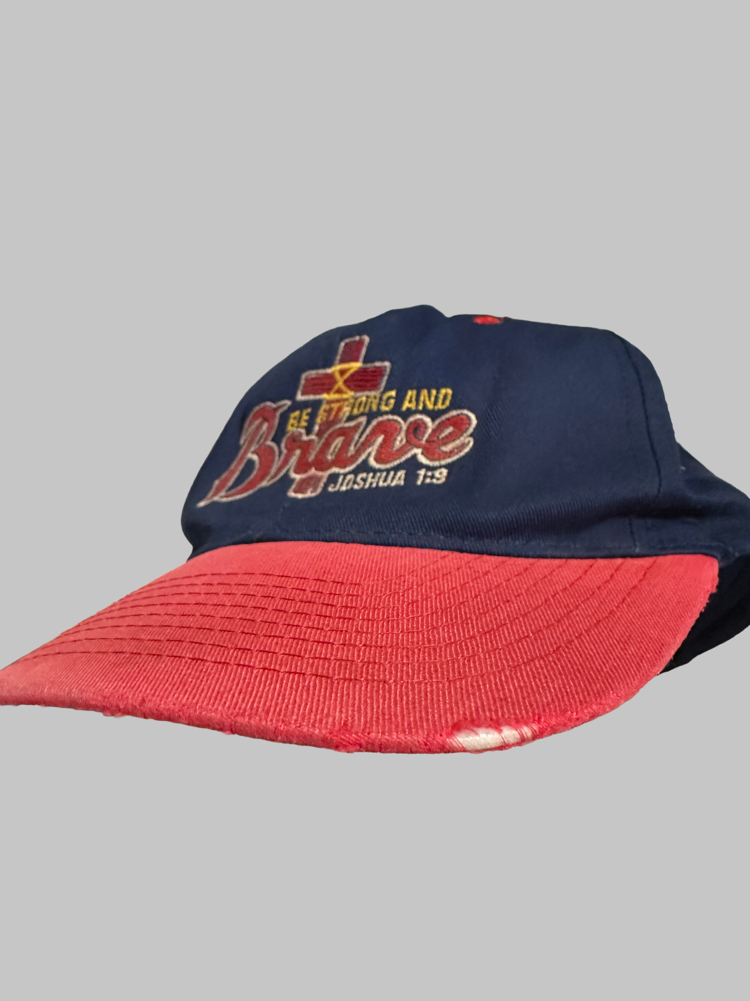 Vtg Strong and Brave Jesus Snapback